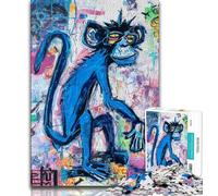 Puzzles for Adults And Teenagers Basquiat-style Monkey 1000 Pieces for Adults,Fun Games Every Piece Is Unique - Challenging Family Fun Game 75x50cm