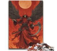 Puzzles for Adults And Teenagers Blood Moon Reaper 1000 Pieces for Adults,Fun Games Every Piece Is Unique - Challenging Family Fun Game (38x26cm)