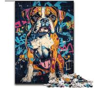 Puzzles for Adults And Teenagers Boxer Dog, Learning Educational Toys Family Games Unique Birthday And Gifts (Size 50x75cm)