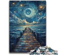 Puzzles for Adults And Teenagers Bridge Under The Night Sky Challenging To Complete But Fun And Humorous Unique Birthday And Gifts 50x75cm