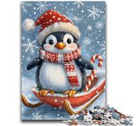 Puzzles for Adults And Teenagers Christmas Penguin for Educational Game Challenge Toy Artists Collection, Fine Art 26x38cm