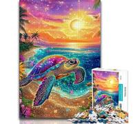 Puzzles for Adults And Teenagers Color Turtle Adult Jigsaw,Challenging Game for Is Ideal As A Gift for The Whole Family (size 75x50cm)