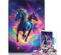 Puzzles for Adults And Teenagers Colorful Horse 1000 Pieces for Adults,Fun Games Every Piece Is Unique - Challenging Family Fun Game 38x26cm