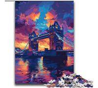 Puzzles for Adults And Teenagers Colorful London Tower Bridge Educational Games Home Decoration Artists Collection, Fine Art 70x100cm