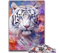 Puzzles for Adults And Teenagers Colourful Animal Tiger Puzzles for Adults,with Matching Poster And Trivia Sheet for And Age 14 Years Up (26x38cm)