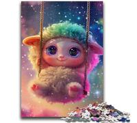 Puzzles for Adults And Teenagers Colourful Cosmic Sheep Baby for Educational Game Challenge Toy Artists Collection, Fine Art 26x38cm