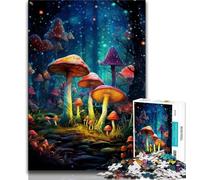 Puzzles for Adults And Teenagers Colourful Mushroom Art 1000 Piece Jigsaw,Challenging Game Gifts for Is Ideal As A Gift for The Whole Family (size 38x26cm)