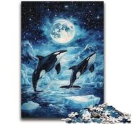 Puzzles for Adults And Teenagers Cosmic Blue Whale Teenager Jigsaw,Challenging Game for The Whole for Women, Gifts for Men (50x75cm)