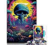 Puzzles for Adults And Teenagers Cosmic Skull 1000 Pieces for Adults,Fun Games Every Piece Is Unique - Challenging Family Fun Game 38x26cm