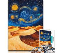 Puzzles for Adults And Teenagers Desert Night Sky Jigsaw,Educational Games Home Decoration Suitable for Desktop Decoration 50x75cm