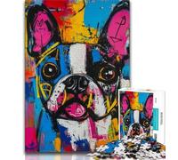 Puzzles for Adults And Teenagers Dog Oil Painting Teenager Jigsaw,Stress Reliever Difficult Challenge Unique Home Decor And Gifts 38x26cm