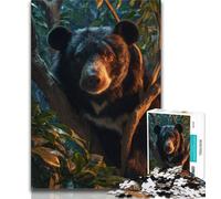 Puzzles for Adults And Teenagers Fantasy Black Bear 1000 Piece Jigsaw,for Educational Game Challenge Toy Unique Home Decor And Gifts (size 38x26cm)