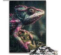 Puzzles for Adults And Teenagers Fantasy Chameleon, Family Game Stress Reliever Difficult Challenge A Work of Art for Ages 14+ (Size 26x38cm)