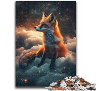Puzzles for Adults And Teenagers Fox in The Clouds, Toys Educational Games Stress Relieving Enhance Love between Couples 50X75CM