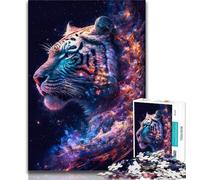 Puzzles for Adults And Teenagers Galaxy Fantasy Tiger Teenager Jigsaw,Stress Reliever Difficult Challenge Unique Home Decor And Gifts 38x26cm
