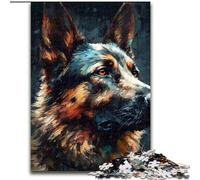 Puzzles for Adults And Teenagers German Shepherd Dog, Challenging Game Toys Wall Decoration Unique Birthday And Xmas Gifts (Size 50x75cm)
