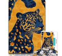 Puzzles for Adults And Teenagers Golden Leopard Teenager Jigsaw,Stress Reliever Difficult Challenge Unique Home Decor And Gifts 38x26cm