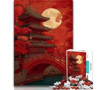 Puzzles for Adults And Teenagers Japanese Style Temple 1000 Piece Puzzle,Educational Family Game Suitable for Desktop Decoration (size 75x50cm)