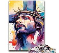 Puzzles for Adults And Teenagers Jesus on The Cross Puzzles for Adults,with Matching Poster And Trivia Sheet for And Age 14 Years Up (75x50cm)
