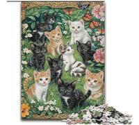 Puzzles for Adults And Teenagers Kitten in The Garden, for 14+ Challenging Game As A Gift for The Whole Family And Friends (Size 50x75cm)