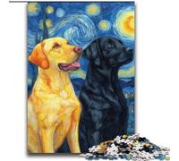 Puzzles for Adults And Teenagers Labrador Under The Night Sky for Educational Game Challenge Toy Artists Collection, Fine Art 70x100cm