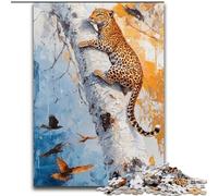 Puzzles for Adults And Teenagers Leopard on The Tree, Suitable for People Aged 14 And Above Educational Games Secret Santa Gifts (Size 50x75cm)