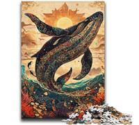 Puzzles for Adults And Teenagers Magical Whale Educational Games Home Decoration Artists Collection, Fine Art 38x26cm