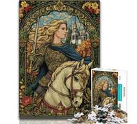 Puzzles for Adults And Teenagers Medieval Knights Teenager Jigsaw,Stress Reliever Difficult Challenge Unique Home Decor And Gifts 38x26cm