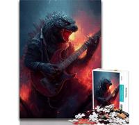 Puzzles for Adults And Teenagers Monster Playing Guitar Puzzles for Teenagers,Stress Reliever Difficult Challenge Secret Santa Gifts (size 75x50cm)