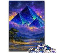 Puzzles for Adults And Teenagers Mysterious Egyptian Pyramids Teenager Puzzles,Interesting Stress Reduction Parent-child Interaction (50x75cm)