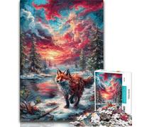 Puzzles for Adults And Teenagers Mysterious Fox,Educational Family Game Wall Decoration Unique Birthday And Xmas Gifts (75x50cm)