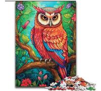 Puzzles for Adults And Teenagers Mysterious Owl, Family Game Stress Reliever Difficult Challenge Enhance Love between Couples (Size50x75cm)