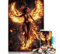 Puzzles for Adults And Teenagers Mysterious Phoenix Girl 1000 Piece Jigsaw,Challenging Game Gifts for Is Ideal As A Gift for The Whole Family (size 75x50cm)