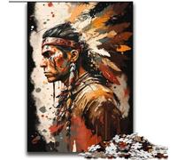 Puzzles for Adults And Teenagers Native American Warior Challenging Game Toys Deal As Gifts for The Whole Family for Ages 14+ 70x100cm