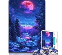 Puzzles for Adults And Teenagers Neon Winter Nature Adult Jigsaw,Challenging Game for Is Ideal As A Gift for The Whole Family (size 38x26cm)