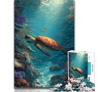 Puzzles for Adults And Teenagers Ocean Turtle,Challenging Game And Family Play Educational Game for Birthday,Chrismas (38x26cm)