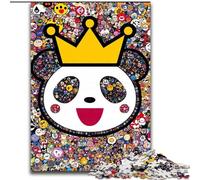 Puzzles for Adults And Teenagers Panda Wearing Crown, Family Game Stress Reliever Difficult Challenge A Work of Art for Ages 14+ (Size 26x38cm)