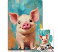 Puzzles for Adults And Teenagers Pig Baby Painting 1000 Piece Jigsaw,for Educational Game Challenge Toy Unique Home Decor And Gifts (size 38x26cm)