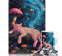 Puzzles for Adults And Teenagers Pink Cheetah Teenager Jigsaw,Challenging Game for The Whole for Women, Gifts for Men 26x38cm