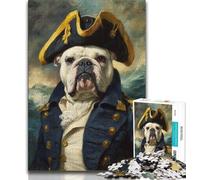 Puzzles for Adults And Teenagers Pirate Captain French Bulldog Adult Jigsaw,Challenging Game for Is Ideal As A Gift for The Whole Family (size 38x26cm)