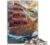 Puzzles for Adults And Teenagers Pirate Ship, Learning Educational Toys Family Games Unique Birthday And Gifts 26X38CM