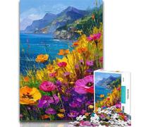Puzzles for Adults And Teenagers Poppy Flower Oil Painting Teenager Jigsaw,Challenging Game for The Whole for Women, Gifts for Men 50x75cm
