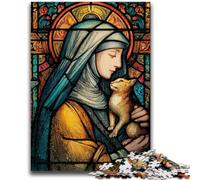 Puzzles for Adults And Teenagers Portrait of Mary The Mother Challenging To Complete But Fun And Humorous Unique Birthday And Gifts 50x75cm
