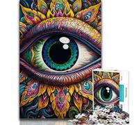 Puzzles for Adults And Teenagers Psychedelic Eyes 1000 Piece Jigsaw,Challenging Game Gifts for Is Ideal As A Gift for The Whole Family (size 38x26cm)