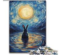 Puzzles for Adults And Teenagers Rabbit Under The Moon, Suitable for People Aged 14 And Above Educational Games Secret Santa Gifts (Size 50x75cm)