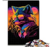 Puzzles for Adults And Teenagers Red Fox Hitman Gangster, Family Game Stress Reliever Difficult Challenge A Work of Art for Ages 14+ (Size 26x38cm)