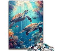 Puzzles for Adults And Teenagers Sea Turtle Adult Jigsaw,Brain Intelligence Challenge Addictive Toys for Home Decoration (75x50cm)