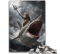 Puzzles for Adults And Teenagers Sharks And Cats Teenager Jigsaw,Challenging Game for The Whole for Women, Gifts for Men (50x75cm)