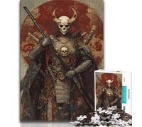 Puzzles for Adults And Teenagers Skeleton Knight,Educational Family Game Wall Decoration Unique Birthday And Xmas Gifts (38x26cm)