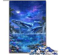 Puzzles for Adults And Teenagers Space Whale, Game Toys Every Piece Is Unique - Challenging Family Fun Game for for Age 14 (Size 50x75cm)